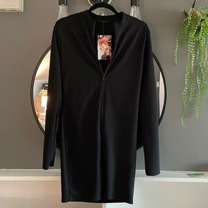 Naked wardrobe zip up bodycon dress